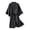 Black, variant on Lixiuxyad Satin Kimono Robe For Mid Length Bathrobe Soft Lingerie Sleepwear Gown Elegant Housecoat With Pockets,Pink