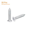 thumbnail image 3 of ST3.5x20mm White Screws Self Tapping Screws, 50 Pack Flat Head Phillips Wood Screws for Woodworking, 3 of 5
