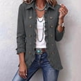 thumbnail image 2 of Gfyviroh Women's Ruffle Trim Fall Jacket Stylish Double Button Detail Open Front Boho Jackets Plus Size Casual Lightweight Outerwear, 2 of 8