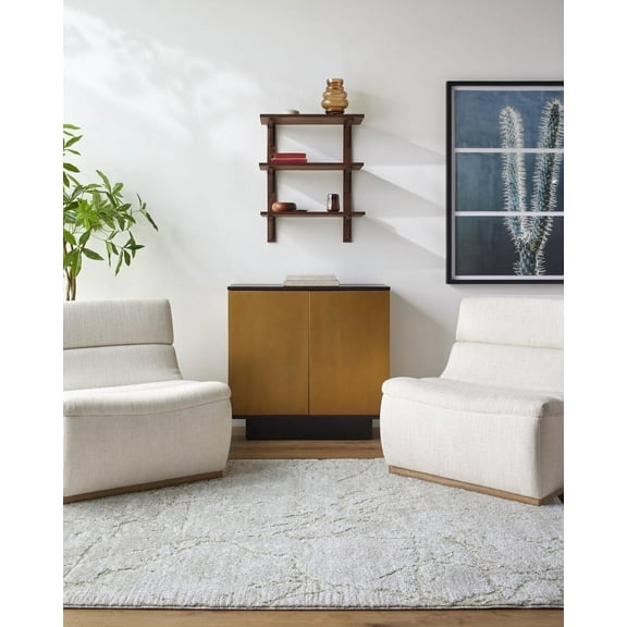 Livabliss Area Rugs for Living Room, 5x7 Andorra Plus Cottage Light Gray Rug, Bedroom Dining Room Home Decor Stain Resistant Carpet (5'3" x 7'3")