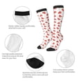 thumbnail image 6 of Haiem Hand Drawn Strawberry Socks, Funny Novelty Crazy Design Cotton Socks Sports Socks Knee High Socks For Men, Women,1Pairs - Gift For Working Friends, 6 of 9