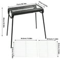 thumbnail image 2 of Silver Outdoor BBQ Grill, Portable BBQ Griddle Detachable Design Portable Charcoal Grill,  Black, 28.74*14.57*32.28 in, 2 of 15