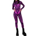 thumbnail image 2 of TRKIYQC Disfraz De Halloween Impreso En 3D para Mujer, Monos Ajustados De Manga Larga, Disfraz De Esqueleto De Calavera De Terror, Trajes De Juego De Rol para Fiesta TRKIYQC moda, 2 of 9