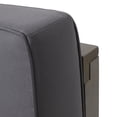 thumbnail image 6 of GDF Studio Lyra Outdoor Acacia Wood Right Facing Chaise Lounge Sofa, Grey Finish + Dark Grey, 6 of 9