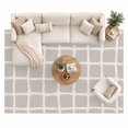 Gray Mesh Pattern Area Rug 8x10 Area Rugs for Living Room Minimalist Grid Lines Washable Non-Slip ...