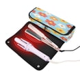 thumbnail image 2 of Hair Tools Storage with Heat Resistant Mat- Tri-color Pattern Printed Curling Iron Travel Bag/Flat Iron Case for Women, 2 of 8