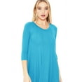 thumbnail image 5 of Moa Collection Women's Basic Round Neck 3/4 Sleeves A-line Casual Maxi Dress, 5 of 5