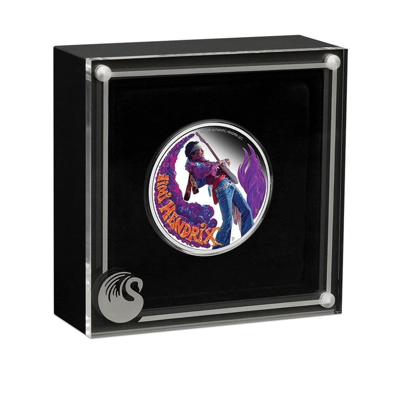 2025 1 oz Jimi Hendrix™ Proof Colorized Silver Coin Perth Mint