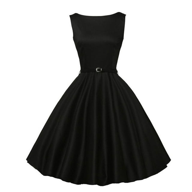 UPPADA Robe de Thé Classique pour Femme à Manches Courtes Évasée Cocktail Robes de Fête Années 1950 Rétro Vintage à Pois Années 1950 Rockabilly Robe de Bal Midi Soldes Maintenant