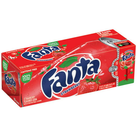 Fanta Strawberry Soda Fridge Pack, 12 ct, 144 fl oz - Walmart.com