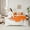 Orange White, variant on Erosebridal Simple Graffiti Bedding Sets Twin Size,Modern Design Comforter Sets with Sheets,Yellow White Bed in a Bag Twin Size,Ultra Soft Room Decoration Reversible,7-Piece
