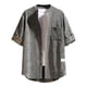 thumbnail image 1 of pstuiky camisetas para hombre, Camiseta informal de manga corta con botones de color liso para hombre camisetas de hombre l, 1 of 4