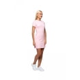 thumbnail image 2 of Women's Modern Fitted Crewneck Mini T-Shirt Dress, XS, Pink, by Ambesonne, 2 of 3