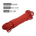 thumbnail image 2 of Uxcell 1Pc Polypropylene Rope Diamond Braid Nylon Cord High Strength 3/8" x 98ft Red, Black, 2 of 6