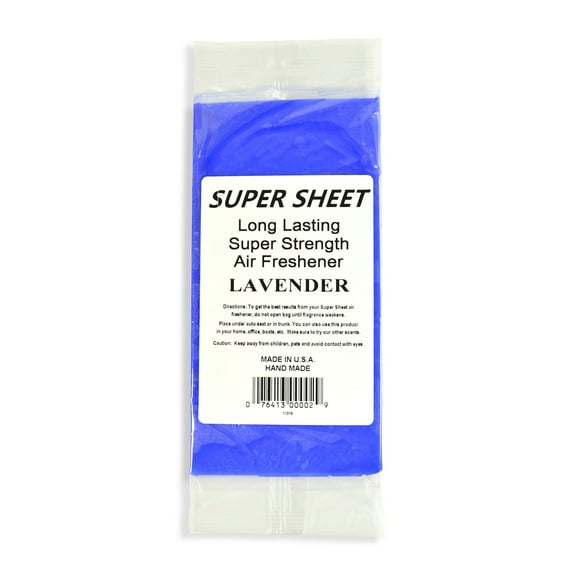 Jenray Super Sheet Small (7.5"x3.75") Under Seat Car Air Freshener (Lavender)