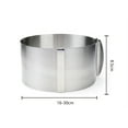 thumbnail image 2 of DEEPCRAFF Round Cake Ring 16x16x8.5cm In Inches Stainless Steel 1Pcs, 2 of 8