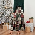 thumbnail image 6 of Wutalume Women's Vintage Plaid Ruffled Maxi Skirt, High Waist Pleated Design, Flowy A-Line Skirt for Casual Outings and Travel,Wine M, 6 of 6