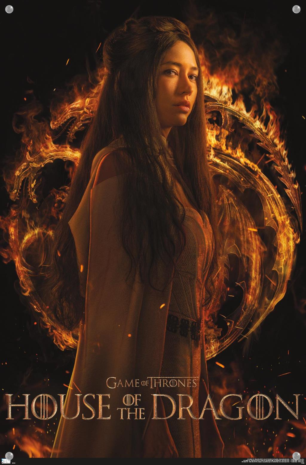 House of the Dragon - Mysaria One Sheet Wall Poster with Push Pins, 14.725" x 22.375"
