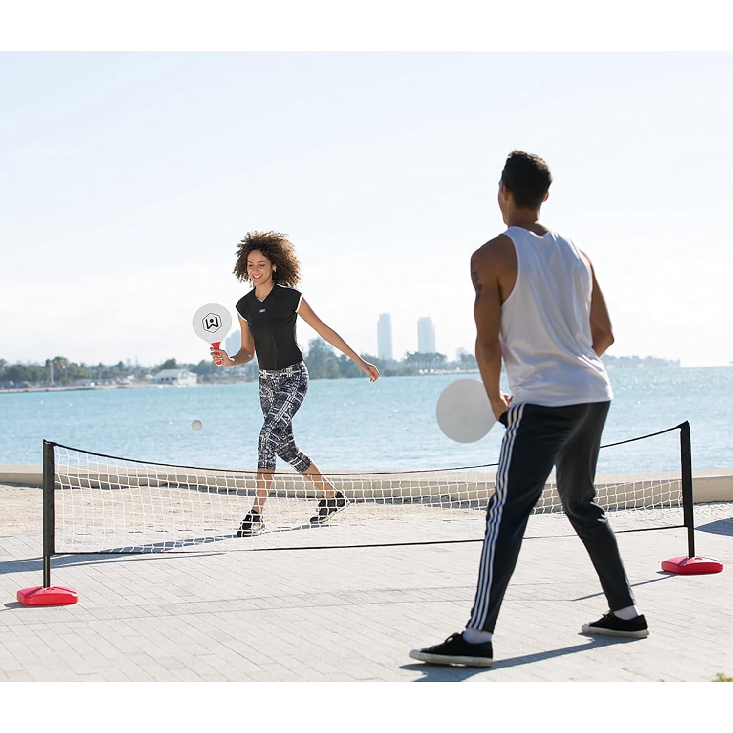 Wicked Big Sports: Paddle Battle Set - Oversized Ping Pong & Pickleball Outdoor Game Kit, 2 Players, Sports Activity For Yard-Beach-Park-Tailgating
