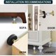 thumbnail image 5 of Marco de cama con rosca ajustable, herramienta antivibración, cabeceros de cama para evitar que se aflojen, fijador antivibración, fácil instalación (84-11 mm), 2 piezas JAMW Sencillez, 5 of 5
