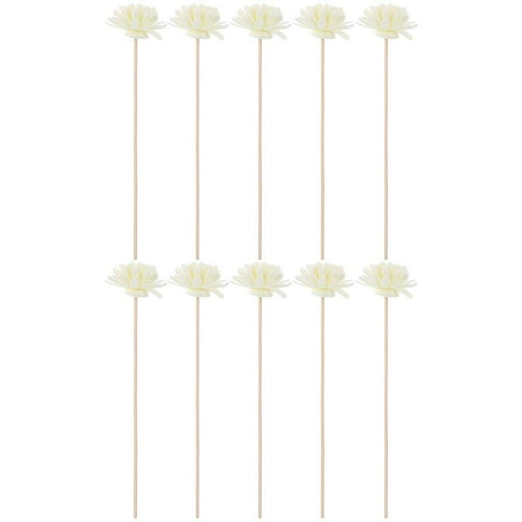 Niceauty Fragrance Diffuser Aroma Sticks White Rattan 10Pcs 8.3x1.8x1.8in