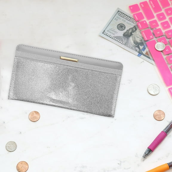 OFFIGAM Large Capacity Passport Wallet For Women Pu Grey 1Pcs Card Organization