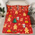 thumbnail image 2 of Castle Fairy Kids Gingerbread Man 4pcs Bed Sheets,Deer Cat King Sheets,Merry Christmas Super Cozy Sheet Set,Ultra Soft Home Decor, 2 of 7
