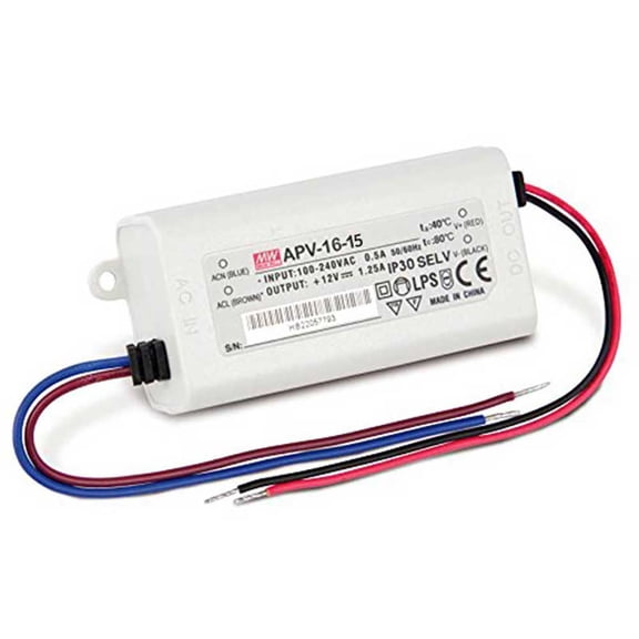 APV-16-15 | Mean Well 16W 15V CV Mode Power Supply
