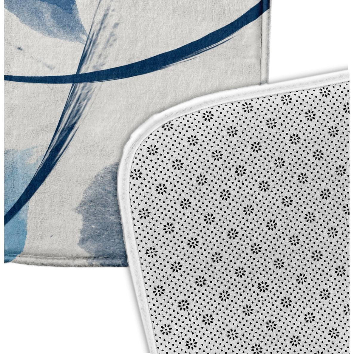 Simply Daisy 24" x 17" Plush Microfiber Orange Windy Bath Mat