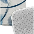 thumbnail image 3 of Goals, Gourds, and Gatherings Windy Navy Blue Floral Print Bath Mat, 3 of 5