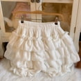 thumbnail image 5 of XIAOCHA Lace Ruffled Shorts for Women Sweet Layered Style Casual Bloomers Shorts, 5 of 6