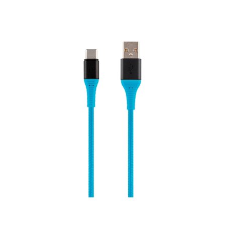 UPC: 0889028124697 | Monoprice Nylon Braided USB C to USB A 2.0 Cable – 6 Feet – Blue |Type C  Durable  Fast Charge for Samsung Galaxy S10/ Note 8  LG V20 and – AtlasFlex Series