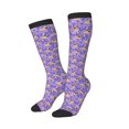 thumbnail image 2 of Daiia Sports Socks Pugs and Flowers Printed Novelty Crew Socks for Men Women Knee High Socks Cotton Socks Soft & Breathable Support Unisex Socks, 2 of 9