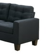 thumbnail image 4 of Polyfiber Fabric 4 Pieces Sectional With 2 Pillows In Black, 4 of 6