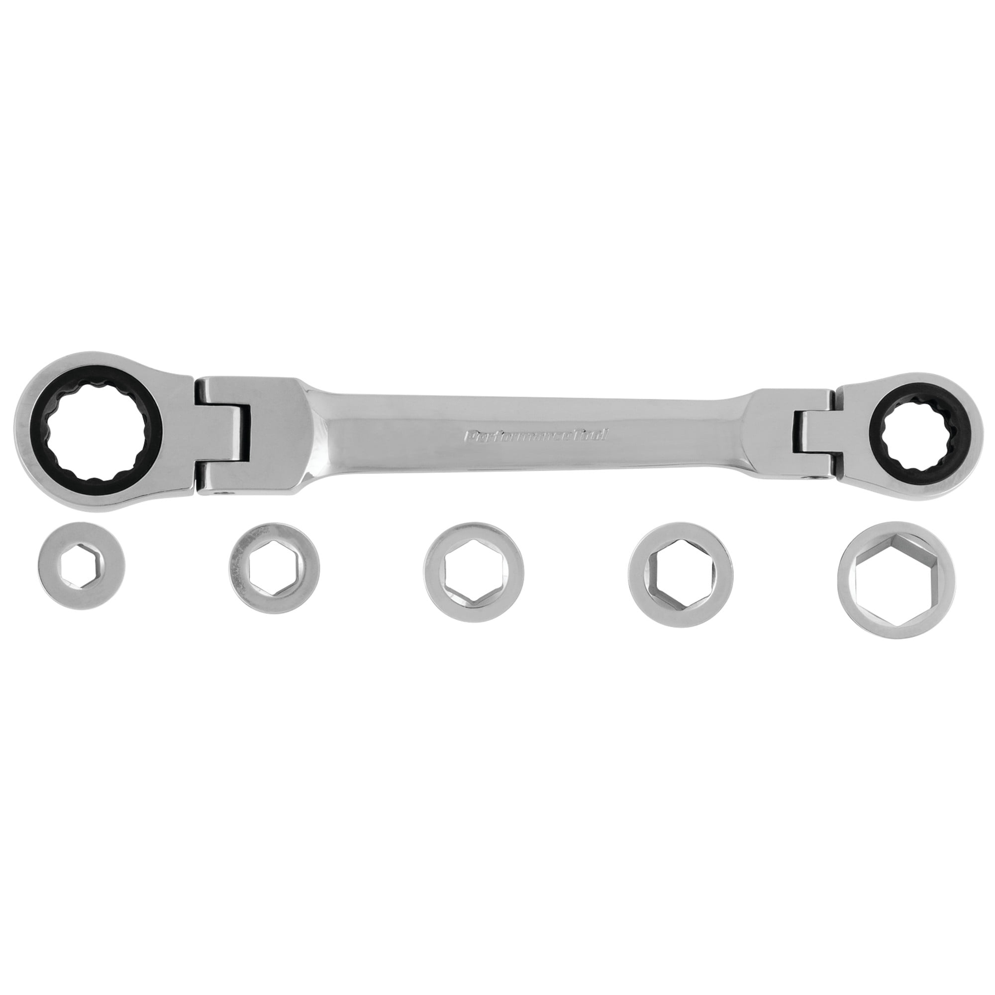 Performance Tool W30649 Flex Head Ratcheting Wrench Set - 7 Piece Metric, Low Profile, 72 Tooth, with Reusable Storage Case