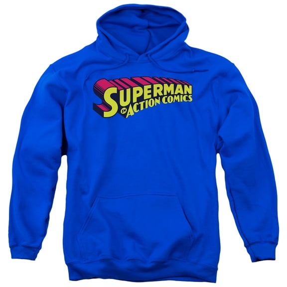 Superman Superman In Adult Pullover Hoodie Sweatshirt Royal Blue