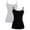 Black/Black, variant on Women's Cotton Plus Size Camisole Tank Top - Heather Grey - X-Large