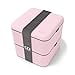 thumbnail image 3 of monbento MB Carré Bento Boîte - Litchi Rose, 3 of 4