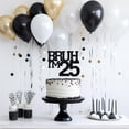 thumbnail image 4 of Brocha negra con purpurina ZACHAKO para decoración de tartas I'm 25 Happy 25th, 4 of 7