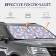 thumbnail image 2 of Lsque Cartoon Poodle Dog 2 PCS Windshield Sun Shade | CarFoldable Window Covers | Car Accessories Reflect UV for Universal Cars SUV Truck | Large, 2 of 7