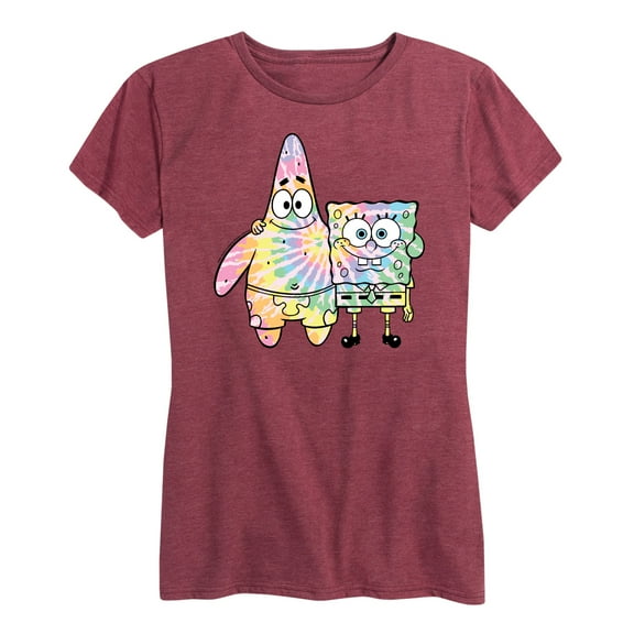 SpongeBob SquarePants - SpongeBob & Patrick Tie Dye - Women's Short Sleeve Graphic T-Shirt