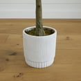 thumbnail image 4 of Nearly Natural 6ft. Artificial Fiddle Leaf Fig Tree with White Decorative Planter, Green, 4 of 6