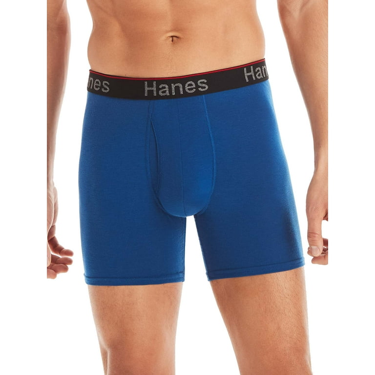 Hanes Men's Comfort Cotton Stretch Long Leg Boxer Briefs 3-Pack :  : Clothing, Shoes & Accessories