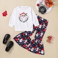 thumbnail image 2 of Kogui Newborn Christmas Outfit Girl Plaid Toddler Baby Girl Fall Clothes Outfit Cute Sweatshirts + Pants Set 2t 3t (White,2-3 Years), 2 of 8