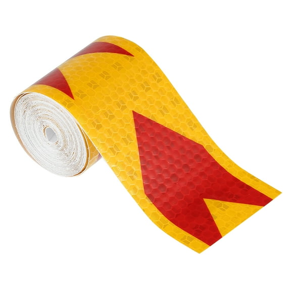 1pcs Red Yellow Reflective Safety Tape Adhesive Reflective Signs for Trailer Cars Auto Trucks Trailer Outdoor