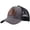Grey, variant on American Flag Leather Patch Trucker Baseball Cap, Suede Front Mesh Back Hat, Men Women (Red, One Size)