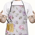thumbnail image 2 of Pioneer Flower Floral Print Pattern Apron-Garden Aprons for Women with Pockets-Cotton Linen Waterproof Kitchen Cooking Gardening Aprons Adjustable for Kitchen,Cooking,BBQ and Salon 33x27 Inch, 2 of 7