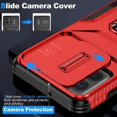 thumbnail image 2 of Funda para GANGXUN Motorola Moto G Power 2023 - Soporte metálico, Función magnética, Rojo, 2 of 5