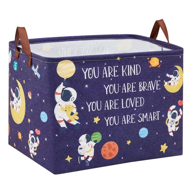 Caja de almacenamiento de juguetes XHWZOF Space Theme 40L plegable