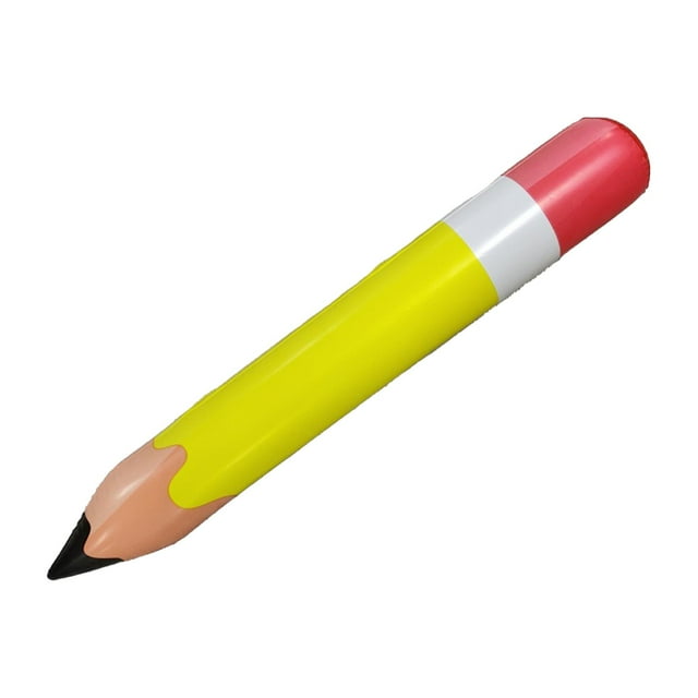 KLKCMS Inflatable Pencil Balloon 70cm Crayon Balloon for Classroom Celebration Room yellow
